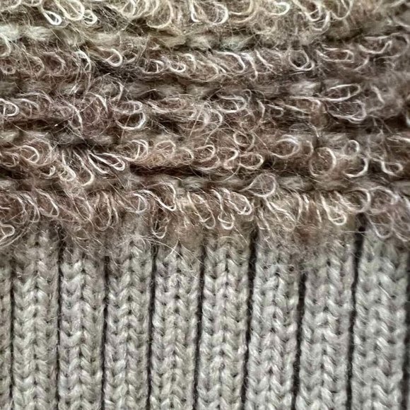 BOSTON PROPER COLORBLOCK FAUX FUR COLLAR SWEATER COAT SIZE: S - Picture 11 of 12